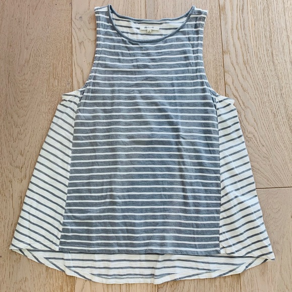 Madewell Forward Seam “Dusk Grey” Stripe Tank - Picture 4 of 6